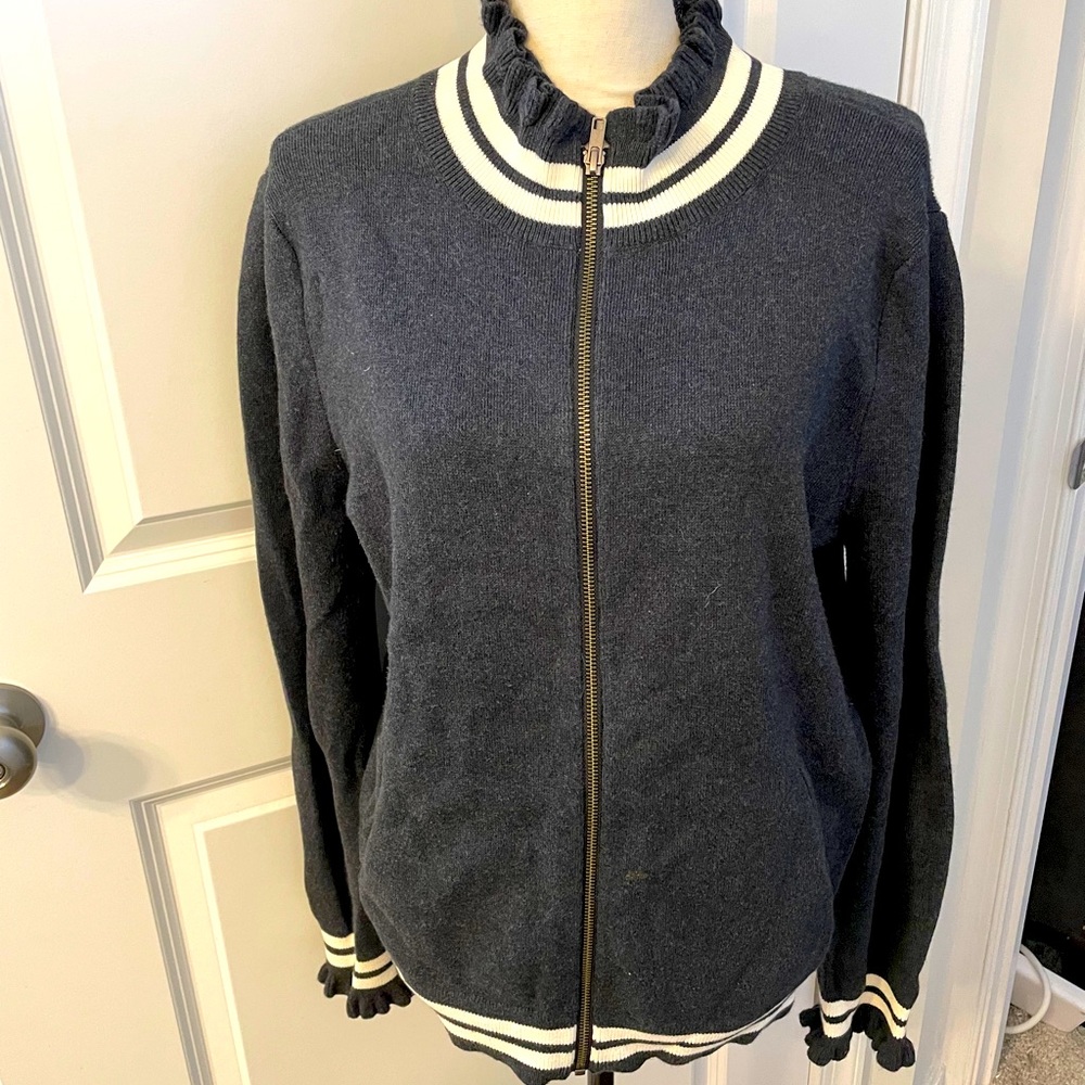Treasure & Bond | Ruffle Trim Track Jacket